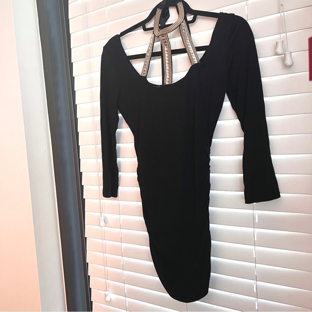Venus 3/4 Sleeve ruched Tie Top, Very Flattering!